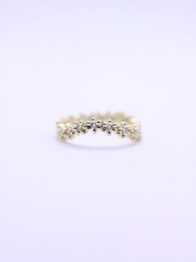 Kendra Scott Nydia Gold Band Ring in White CZ 9.25